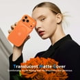 thumbnail image 2 of YINLAI iPhone 17 Pro Case Compatible with Mag-safe,Wavy Frame Hard Translucent Matte Back Shockproof Case for iPhone 17 Pro 6.3",Orange, 2 of 7