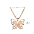 thumbnail image 4 of WREESH Ladies Butterfly Necklace Color Dripping Oil Necklace Jewelry Sweater Accessories, 4 of 8