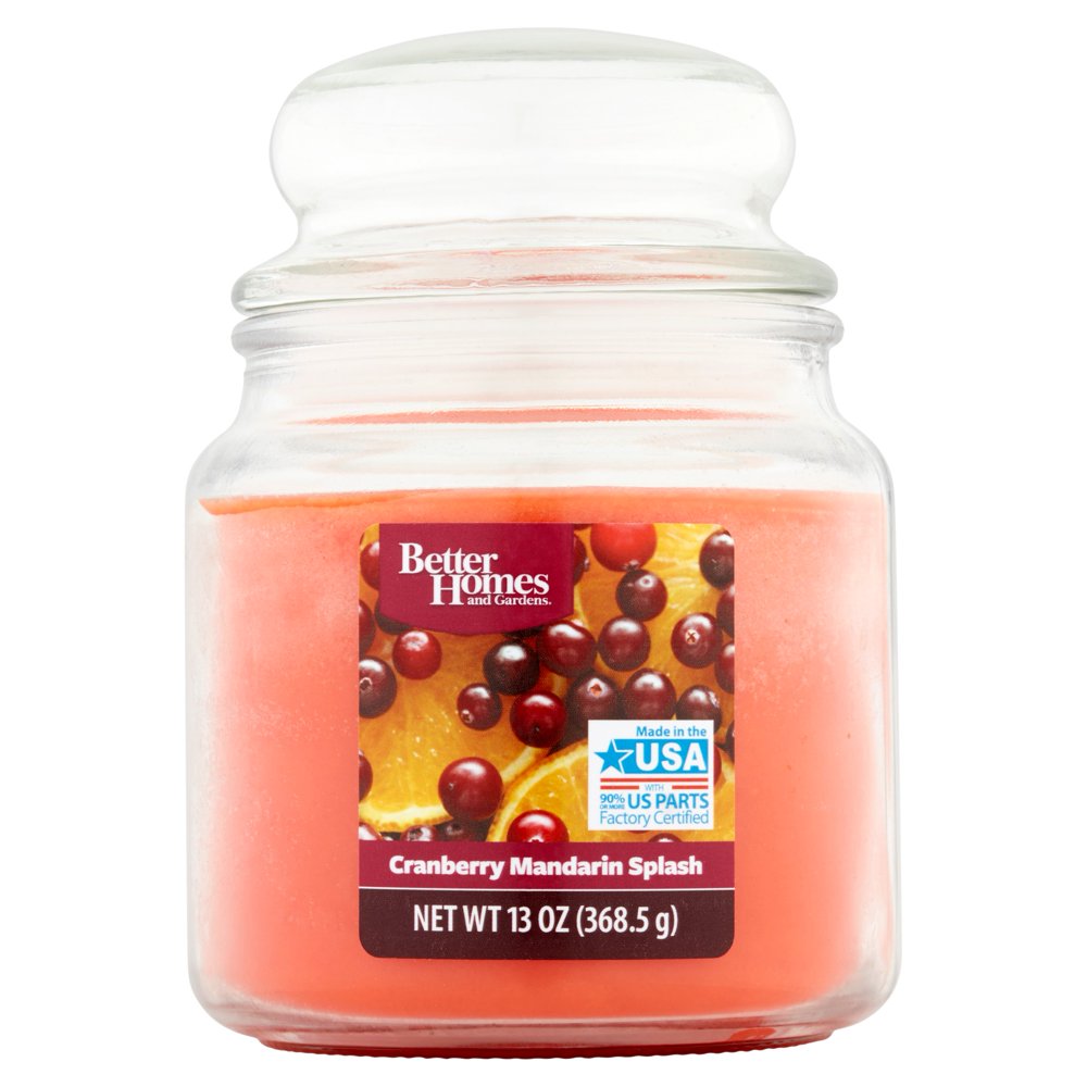 Better Homes and Gardens Cranberry Mandarin Splash Scented Jar Candle