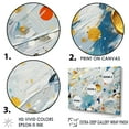 thumbnail image 3 of Designart "Combat Of Teal, White, And Gold Abstraction" Abstract Shapes Wall Art Living Room, 3 of 7