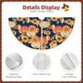 thumbnail image 3 of Sikiie fall Pumpkin Daisy Christmas Tree Skirt, Christmas Tree Decorations, Christmas Decor, Tree Mat Decoration(30-48IN)-48", 3 of 6
