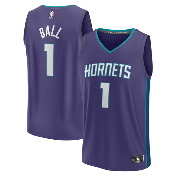 Men's Fanatics LaMelo Ball Purple Charlotte Hornets Fast Break Replica Player Jersey - Statement Edition