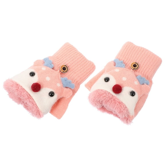 SHINYPASING Baby Gloves Winter Wear Woolen Yarn 1 Pair Adorable Gloves