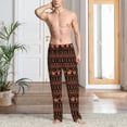thumbnail image 2 of Logiee Vintage Pumpkin Pattern Print Pajama Pants for Men,Men’s Pajama Bottoms,Mens PJ Pants with Pockets & Button Fly-Small, 2 of 6