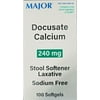 Major Docusate Calcium 240mg Stool Softener Laxative Softgels, 100 Count