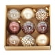 thumbnail image 3 of Paquete de 9 bolas navideñas transparentes de chocolate de 8 cm | Adornos colgantes de plástico para árboles y coronas, 3 of 5