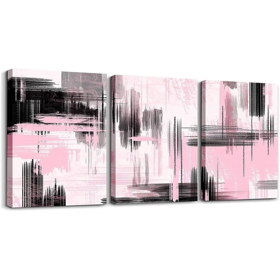 Colorful Watercolor Mountain Canvas Wall Art Set of 3 Boho Flower Picture Wall Decor Abstract Nature Landscape Artwork Paintings Posters Print for Living Room Bedroom(Only canvas)