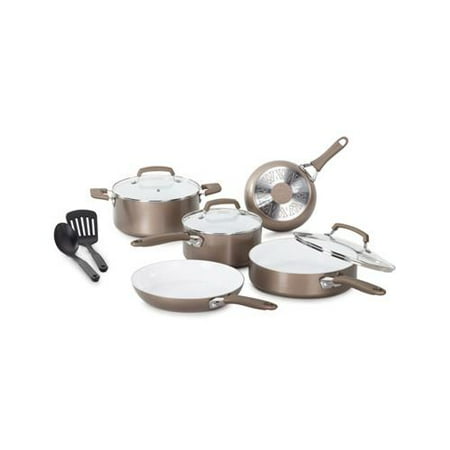 T-Fal/Wearever C944SA64 Pure Living Cookware Set, Ceramic Interior, 10-Pc. - Quantity 1