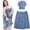 Blue, variant on Plus Size Womens Wrap Towel & Spa Wraps - Hair Towel & Bathrobe