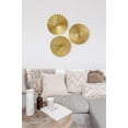 thumbnail image 6 of 12" Gold Wall Décor Pack of 3 Metal Starbursts Radial Plate Wall Art Modern Accent Hanging Wall Decorations For Home Office Bedroom Or Living Room Wall Sculptures, 6 of 6