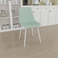 thumbnail image 5 of Tcbosik 4 Pack Upholstered Dining Chairs, Linen Fabric Lounge Chairs with Metal Legs, Kitchen Chairs for Home, Easy Assembly, Light Green, 5 of 8