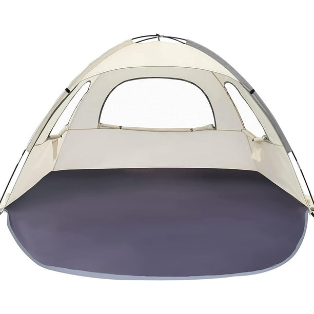 Sombrilla de playa portátil WhiteFang, antiUV, portátil, para 3 personas