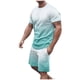 thumbnail image 1 of Mens Pantalones Casuales Cuello Redondo Impresión de Manga Corta Blusa Y Pantalones Cortos Traje, Pantalones de Traje para Hombres, 1 of 5