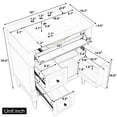 thumbnail image 2 of Alvantor 30" Bathroom Vanity with Ceramic Sink, Freestanding Storage Cabinet with Flip Drawers Blue, 2 of 9