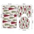 thumbnail image 3 of Multicolor Christmas Tree Pattern Bathroom Rugs Sets 3 Piece,Toilet Cover Set,Absorbent Non Slip Bathroom Mats Sets with U-Shaped Contour Rug Toilet Rug Set, 3 of 5