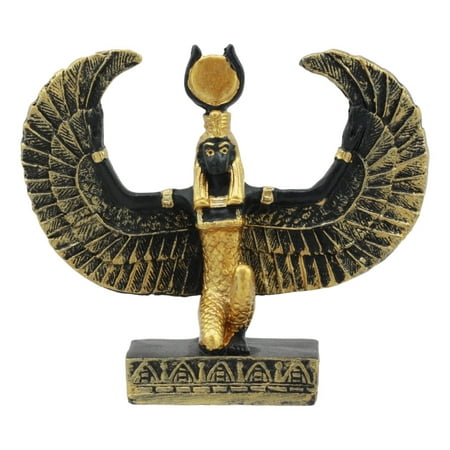 Ancient Egyptian Egypt Statue - Ebros Egyptian Classical Deities Miniature Figurine Gods Of Egypt Dollhouse Miniature Statue Legends Of Ancient Egypt Educational Sculpture Collectible (Goddess Isis With Open Wings)