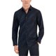 thumbnail image 1 of Alfani Mens Breeze Abstract Print Button Up Shirt, black, XL Neck, 1 of 1