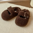 thumbnail image 4 of HUANBAI Cozy Lined Slippers For Girls Warm Indoor Outdoor Soft Sole Winter Booties With Comfortable Kids Slide On Shoes For Toddler And Little 4-4.5 Years, 4 of 6