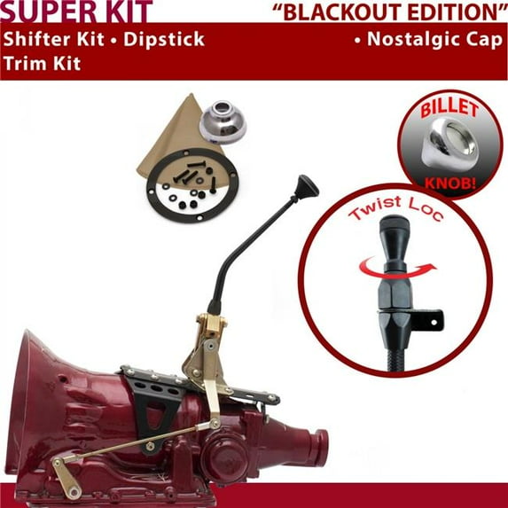 American Shifter 518 Shifter Kit Black 10 in. Trim Kit Dipstick for EE8AE