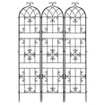 thumbnail image 6 of 3PCS Tall Metal GardenTrellis Heavy Duty Outdoor Backyard  Trellis Vine Plant Vegetables Climbing Support,  18.70x86.61 inch, Black, 6 of 13