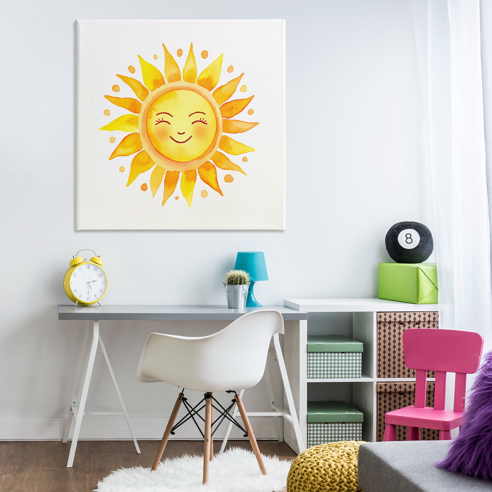 Stupell Industries Happy Sun Boho Rays Landscape & Nature Painting Wrapped Canvas Art Print Wall Art, 36 x 36