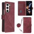 thumbnail image 5 of Decase Wallet Magnetic phone Case for Samsung Galaxy Z Fold5 2023, Premium PU Leather Removable Adjustable Crossbody Shoulder Strap Stand Magnetic Card Slots Kickstand Shockproof Phone Cover,Winered, 5 of 7