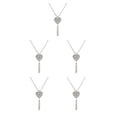 thumbnail image 1 of Sonducket Collar de mujer Estilo simple Colgante de niña Borlas creativas Colgantes Collares de borlas para decoración diaria Plata, corazón Type2 NO2, 1 of 6