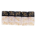 thumbnail image 2 of KLKCMS 6-side Fractional Dice Set Educational Learning Teaching Aids Tools Pack of 10 Black + White, 2 of 8