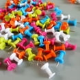 thumbnail image 1 of Lote de 200 chinchetas Punta de acero de 8 mm Colores surtidos, 1 of 5