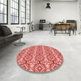 thumbnail image 4 of Ahgly Company Machine Washable Indoor Rectangle Transitional Light Coral Pink Area Rugs, 5' x 8', 4 of 7
