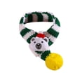 thumbnail image 2 of Bufanda de Navidad Ganfancp de Punto a Rayas para Mascota Gatos Perros Conejo Bola de Lana Engrosada Collar Caliente Liquidación Pañuelo para Mascotas X1, 2 of 6