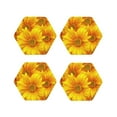 thumbnail image 2 of Balery 4 Pcs 3d Sunflowersleather Coasters Set, Drink Table Cup Coasters For Living Room Kitchen Coffee Decor, 2 of 9