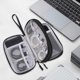 thumbnail image 5 of Bolsa organizadora de cables, bolsa para guardar cables de datos, bolsa para auriculares, diseño elegante, portátil, plegable, tela duradera, para viajes, para oficina en casa, para, 5 of 8