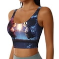 thumbnail image 2 of Rateoe Dreamy Forest Elf Print Womens' Sports Bras Scoop Neck Sports Vest- Padded U Back Seamless High Impact Support, 2 of 7