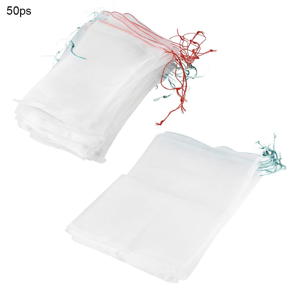 Garden Nylon Mesh Bags with Drawsting 6x10 in Net Barrier Bag Friut Plants Vegetables Netting Bags for Protect Fruits vensovo 20 Pcs Garden Fruit Protection Bags 