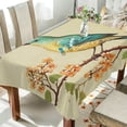 thumbnail image 4 of GZHJMY Bird Flowers Rectangle Tablecloth, Waterproof Stain Wrinkle Resistant Washable Polyester Table Cover for Picnic Dinner Holiday Kitchen Party Decor, 60 x 120 in Home Decor, 4 of 7