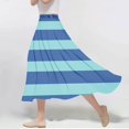 thumbnail image 2 of ameIAEA Women Elastic High Waist A-Line Skirts 2024 Fall Fashion Color Block Ruffle Midi Skirt, 2 of 5