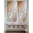 thumbnail image 6 of Bedroom Curtains 63 Inches length, Beige Ombre Window Treatment Curtain Drapes, Modern Geometric Abstract Aesthetic Cream Rod Pocket Curtain Panels for Living Room Kitchen, 42"x63", 2 Panels, 6 of 7