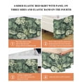 thumbnail image 6 of Palm Leaves Wrap Around Bed Skirts for California King Bed 18" Drop,Bed Skirt with Adjustable Elastic Belt Dust Ruffle Bed Valance for Bedroom Country Summer Botanical Tropical Plants Bed Frame Cover, 6 of 7