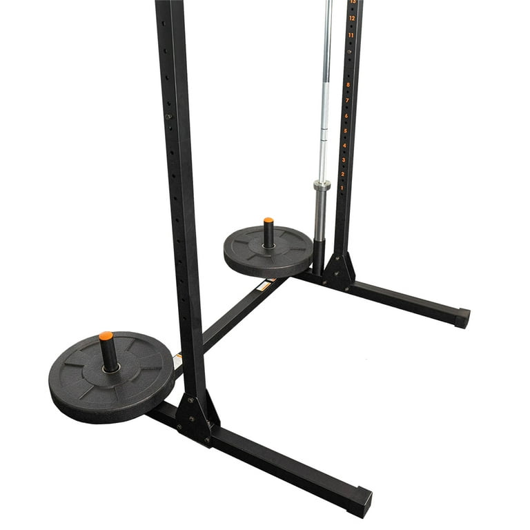 GRIND Fitness Alpha1000 Squat Stand, Exercise Rack with Barbell Holder and  Weight Storage Pegs, 2x2 Uprights, 1000 lbs Weight Limit, Textured Pull Up
