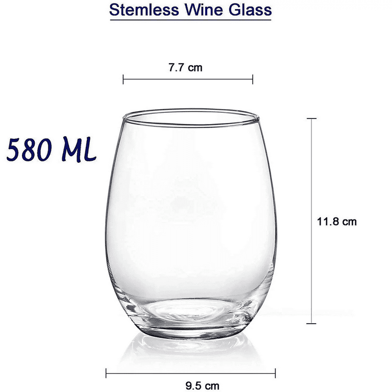Gazdag,Stemless Wine Glasses-20 oz,Crystal Wine Cups for Red or White  Wine,Large Water Juice Glasses,No Stem Glass Beverage Cups,Clear Drinking