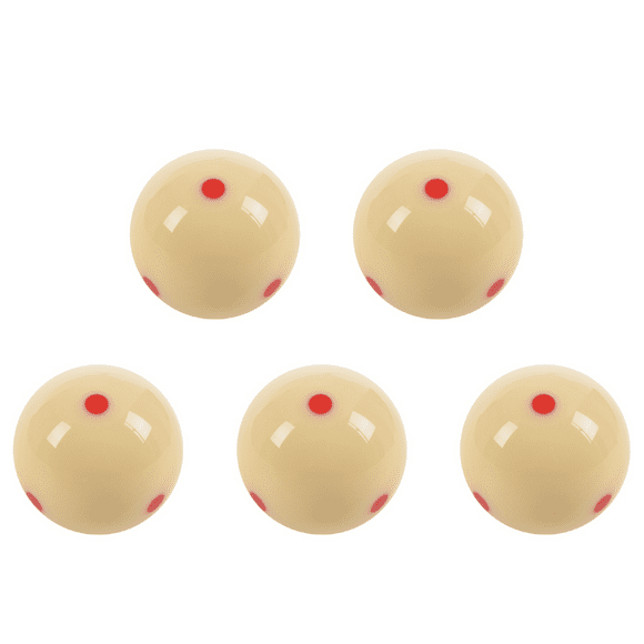 5 Pcs 2.25 Pouces 57mm 6 Taches Rouges Queue Ball Pro Cup Billard Piscine Snooker Entraînement,5 x Billard,Blanc