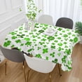 thumbnail image 5 of GZHJMY St. Patrick's Day Clover Tablecloth, Rectangle Waterproof Washable Polyester Table Cover for Picnic Dinner Holiday Party Decor, 60 x 60 Inch, 5 of 7