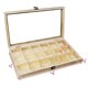 thumbnail image 2 of Caja de almacenamiento de exhibición de madera con tapa de vidrio templado para joyas y cuentas oso de fresa, 2 of 5