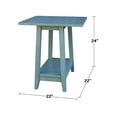 thumbnail image 3 of Solid Wood Square Drop Leaf Side Table in Ocean Blue Antique, 3 of 6