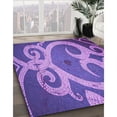 thumbnail image 3 of Ahgly Company Machine Washable Indoor Rectangle Transitional Purple Amethyst Purple Area Rugs, 4' x 6', 3 of 7