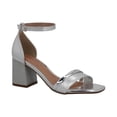 thumbnail image 2 of Zapatillas BEIRA RIO Comodas Tacon bajo Correa Formal plateado 24, 2 of 4