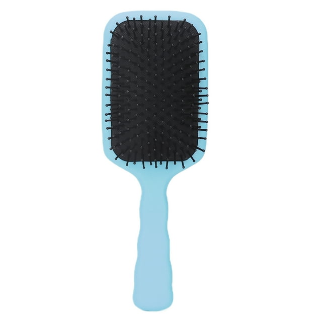 Cepillo para desenredar el cabello, peines de masaje con cojín de aire de nailon para mujeres, cabello grueso, seco y húmedo, azul