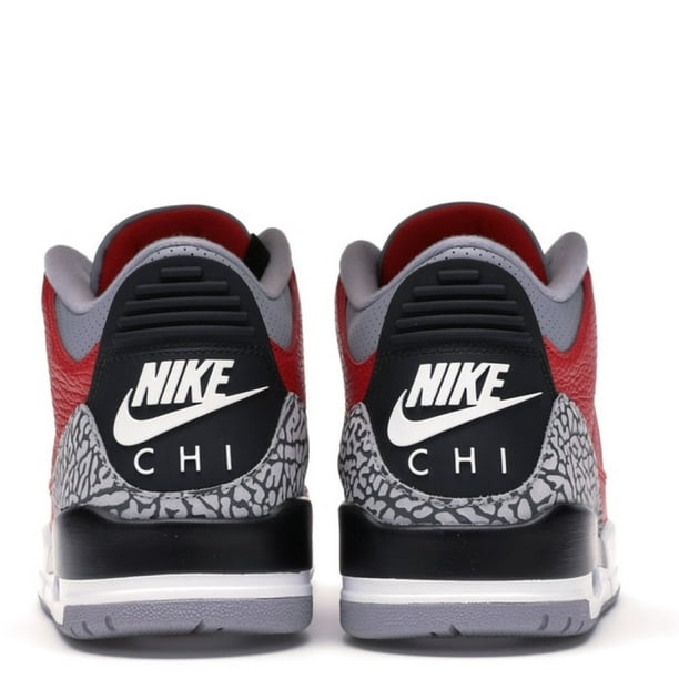 Air Jordan Men Air Jordan 3 Retro Fire Red Cement Nike Chi