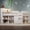 White+Wood, variant on HMYG Full Size Loft Bed with Storage,Headboard with LED Light,Natural